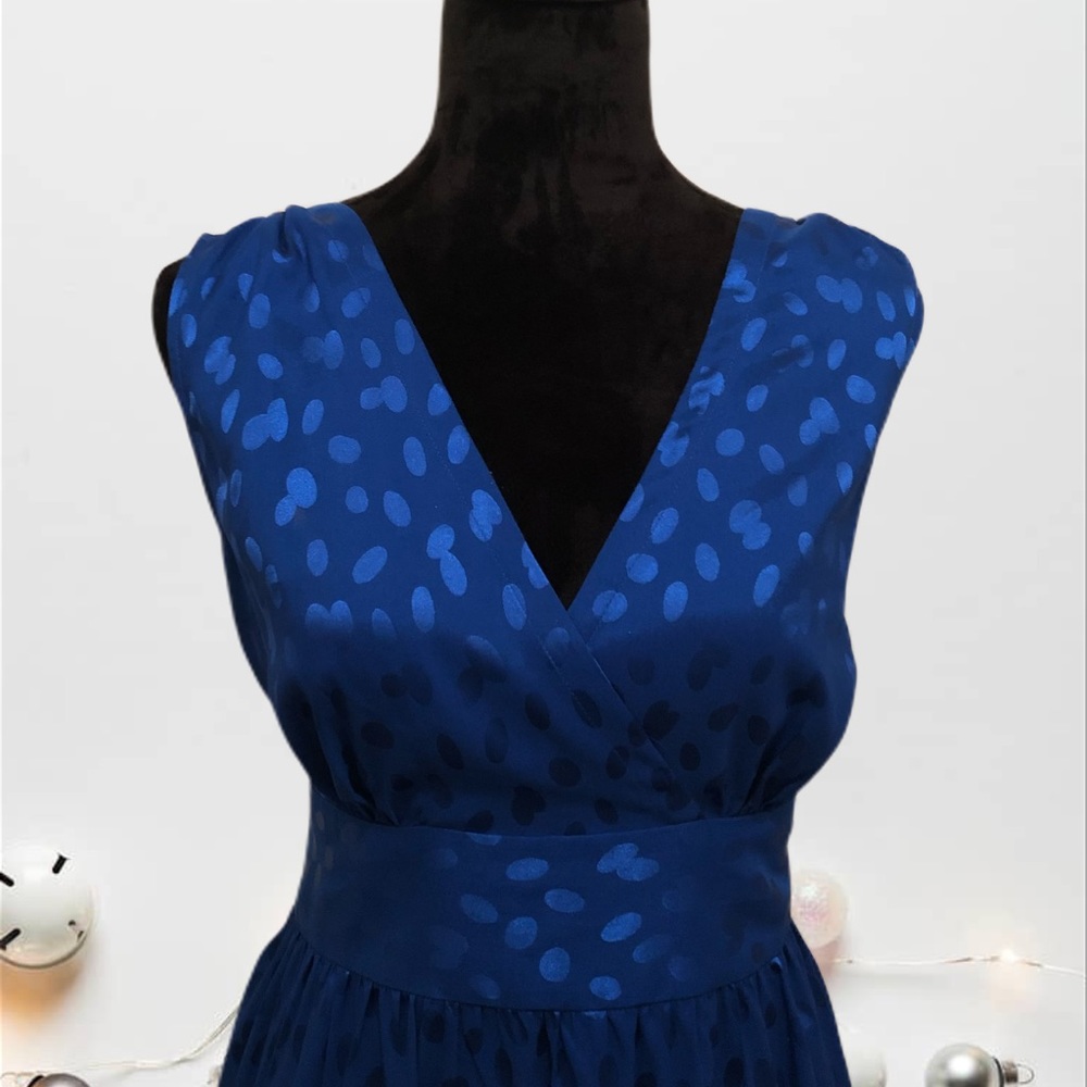 Royal Blue Polkadot Dress